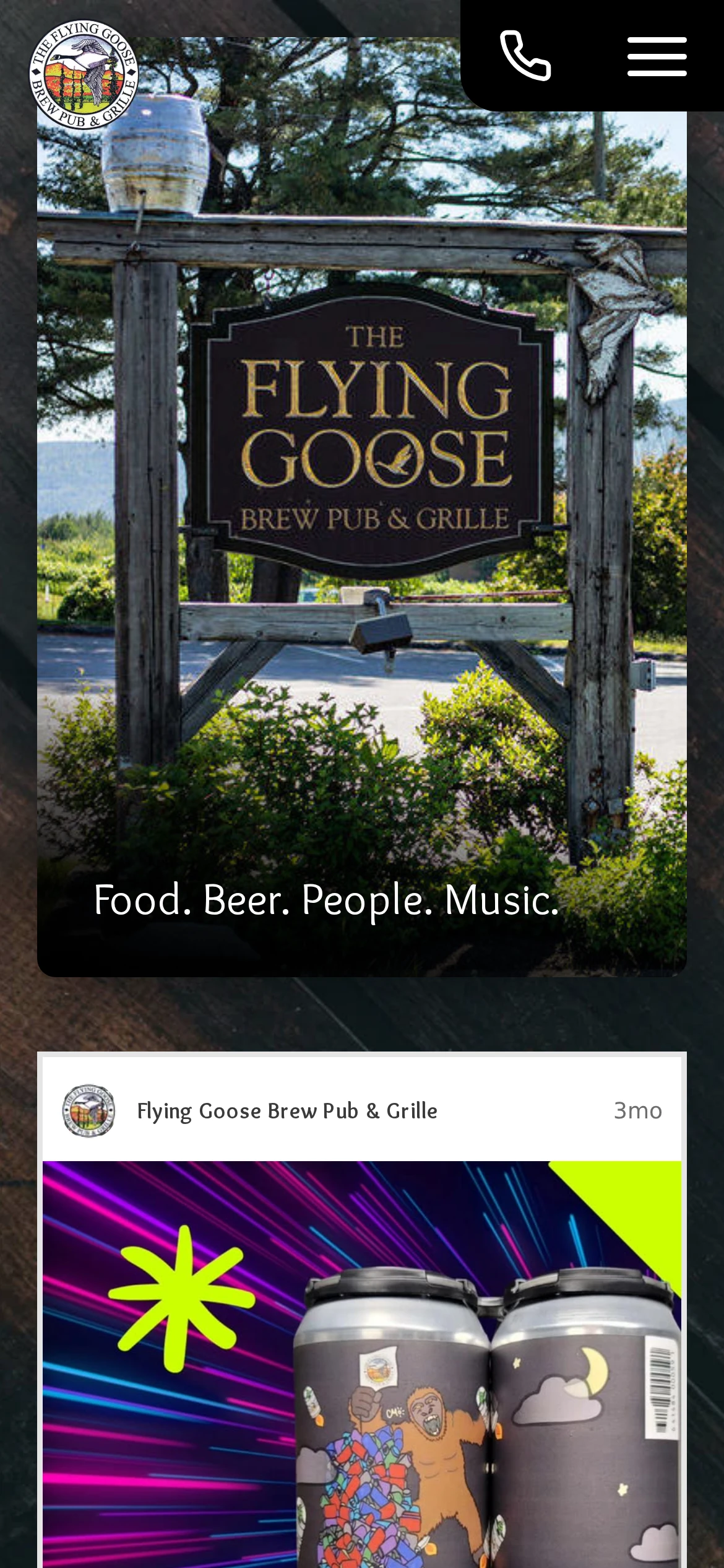 Flying Goose Mobile View