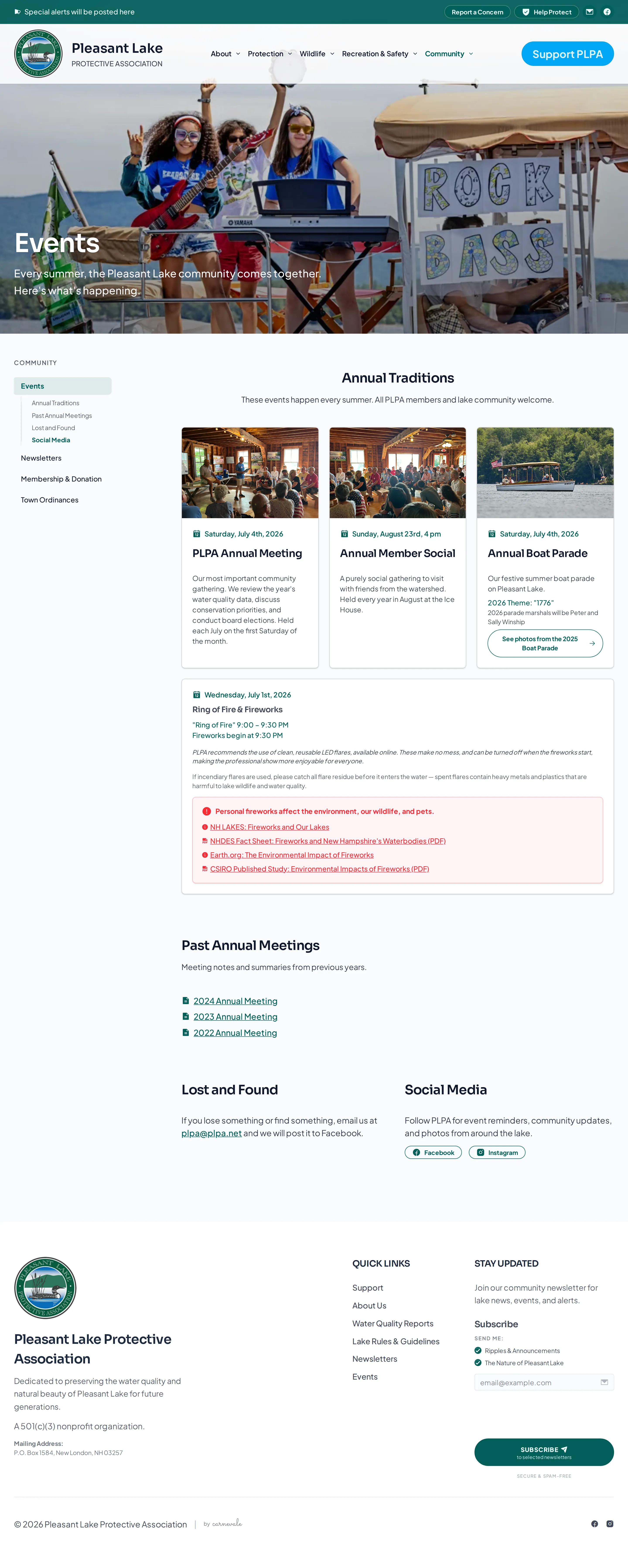 PLPA.net Events page